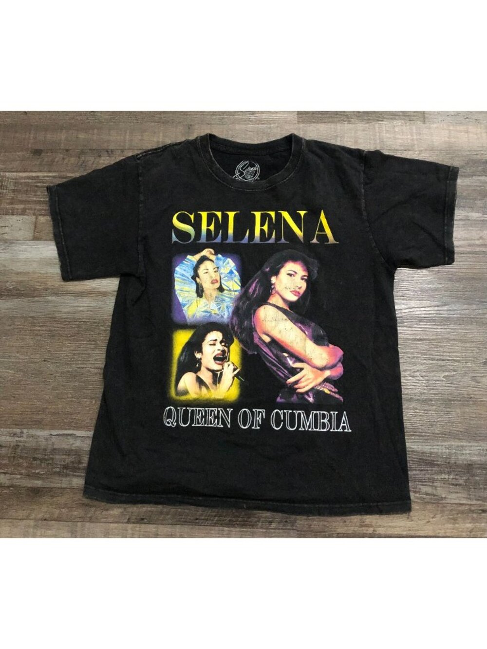 Selena Queen of Cumbia Womens Medium Black Tee T Shirt